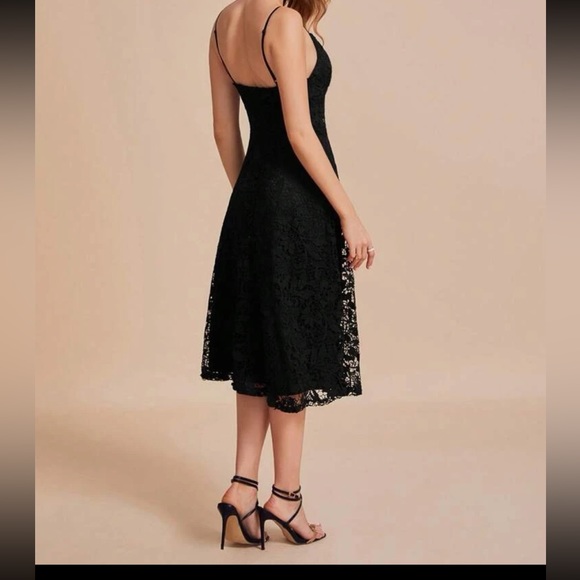 Black Lace Cami Dress - Picture 3 of 5